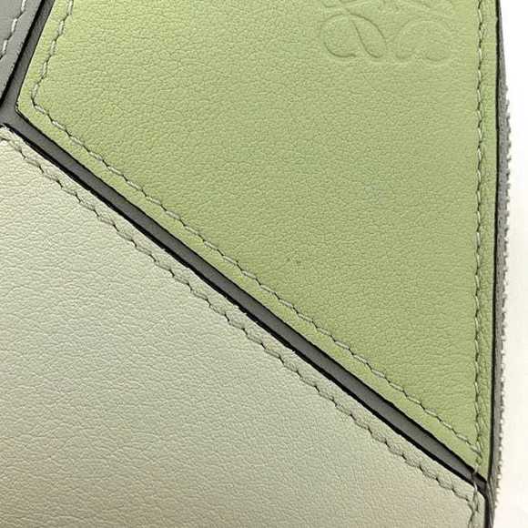 LOEWE Round Long Wallet f-22460 Gray Green GRIS CEN Puzzle C510T12X10 Leather... - Picture 8 of 11